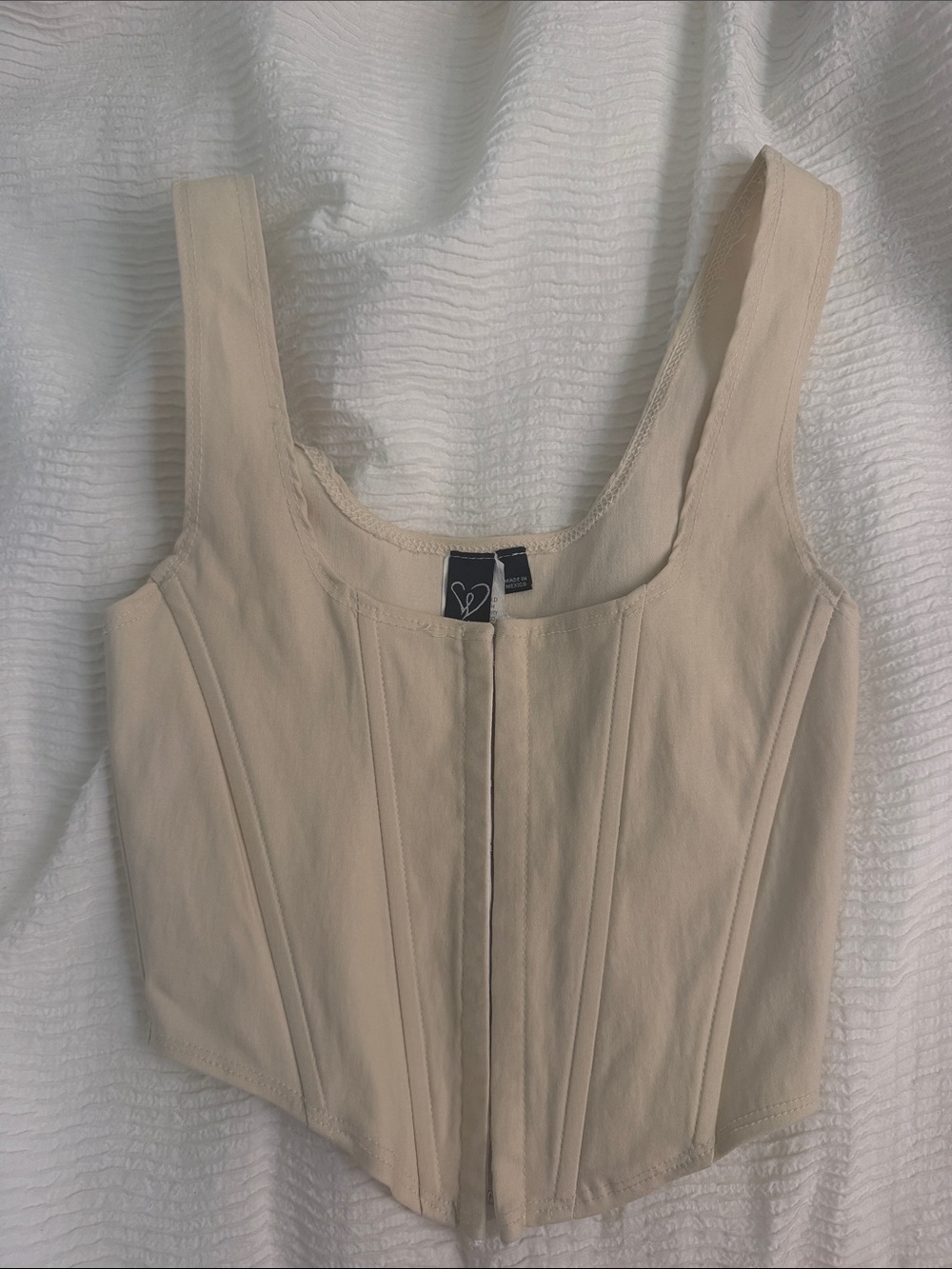 Windsor Cream Sculpted Corset Tank
